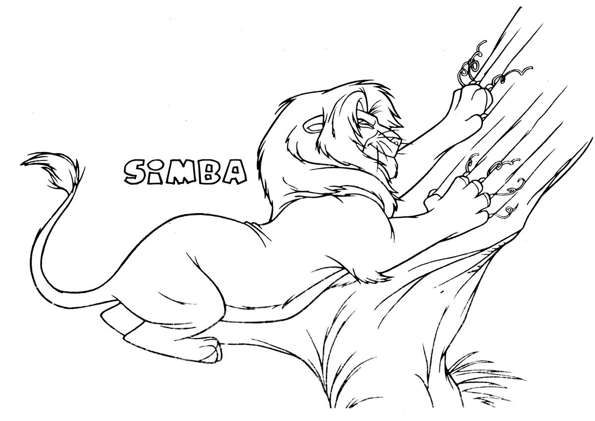 Simba 6 the lion king coloring page
