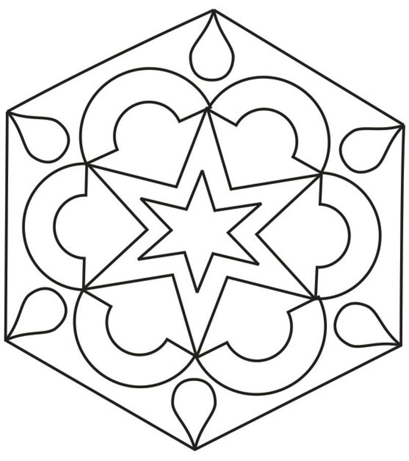 Rangoli designs coloring printable Pages for kids
