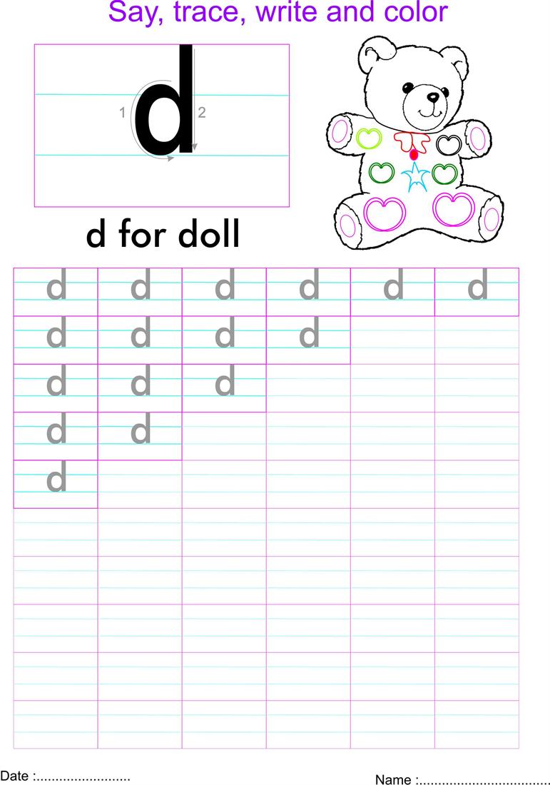 english-small-letter-d-worksheet