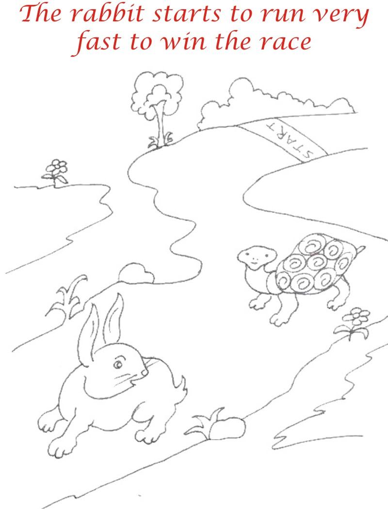 The Racing story coloring page for kids 9