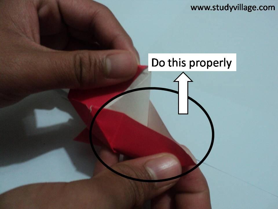 How to make an Knife Paper Boat Step 17