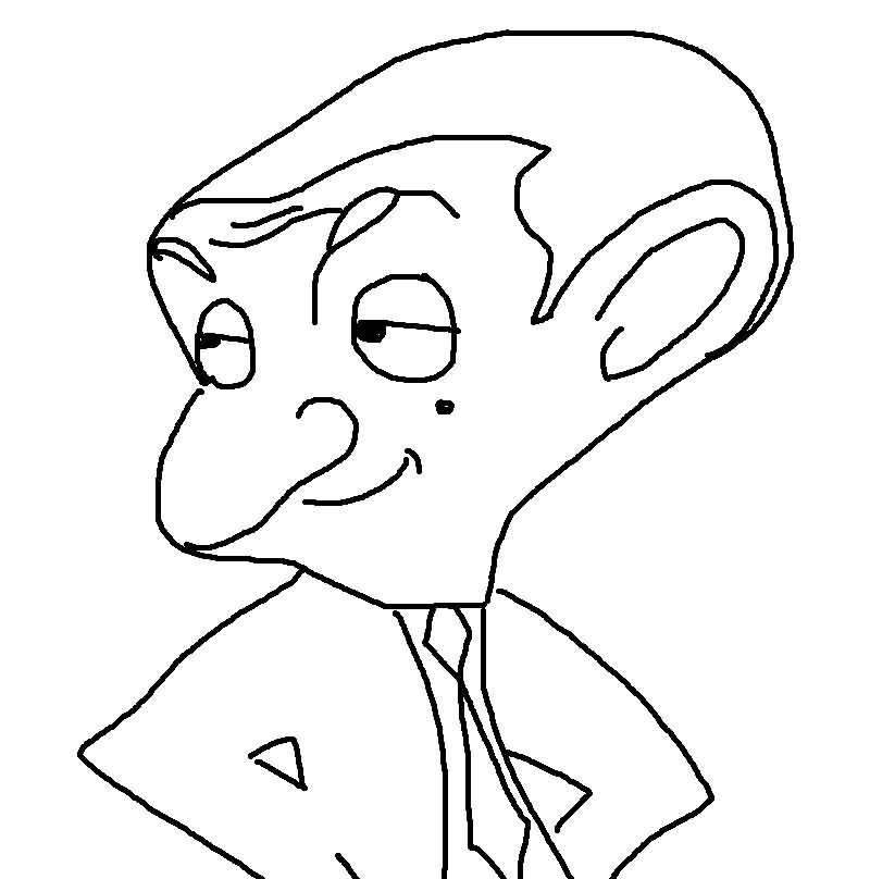 Mr Bean coloring page