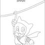 Cartoon Ninja Hattori coloring pages for kids